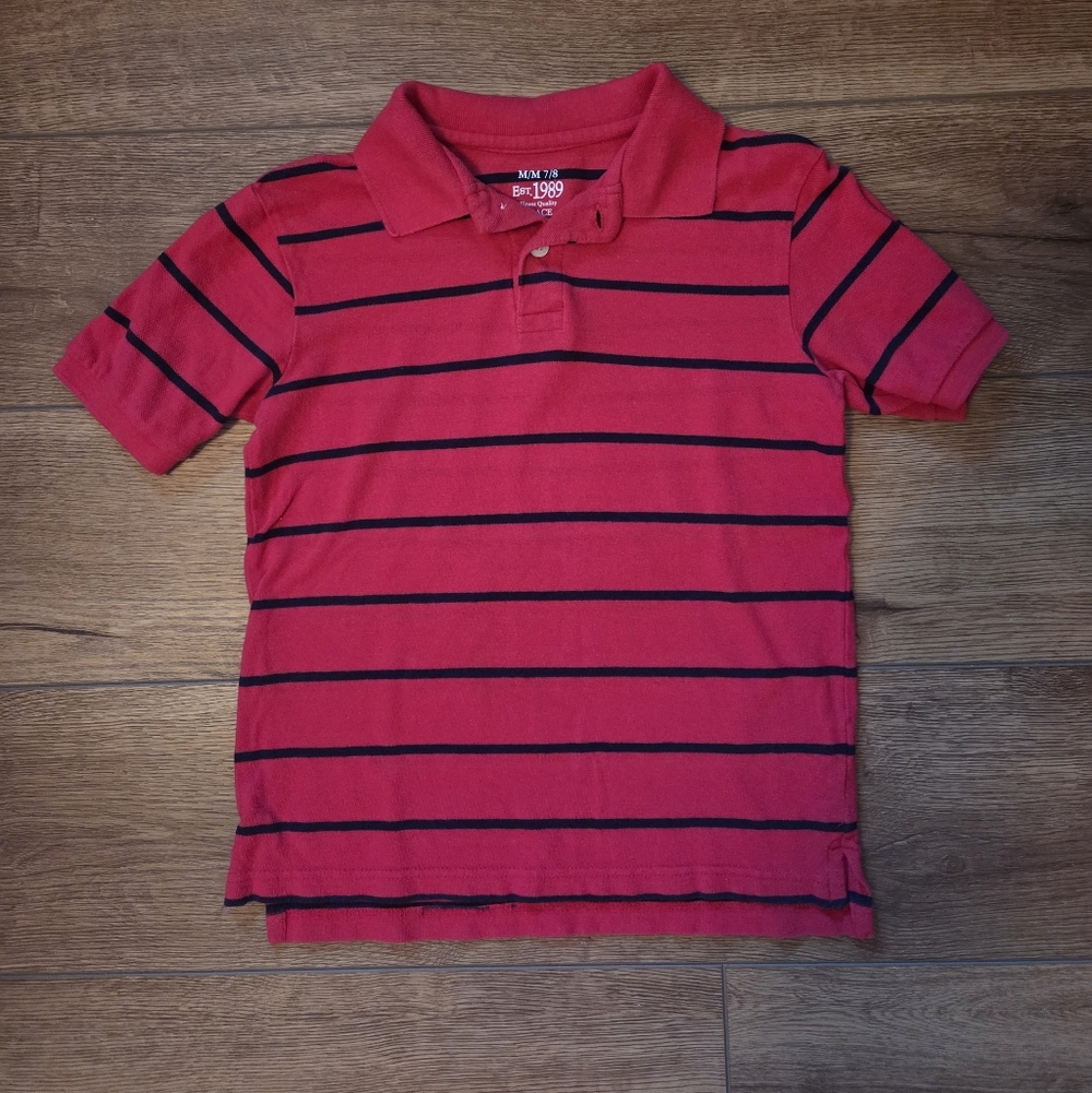 The Children's Place Red and Black Polo Shirt